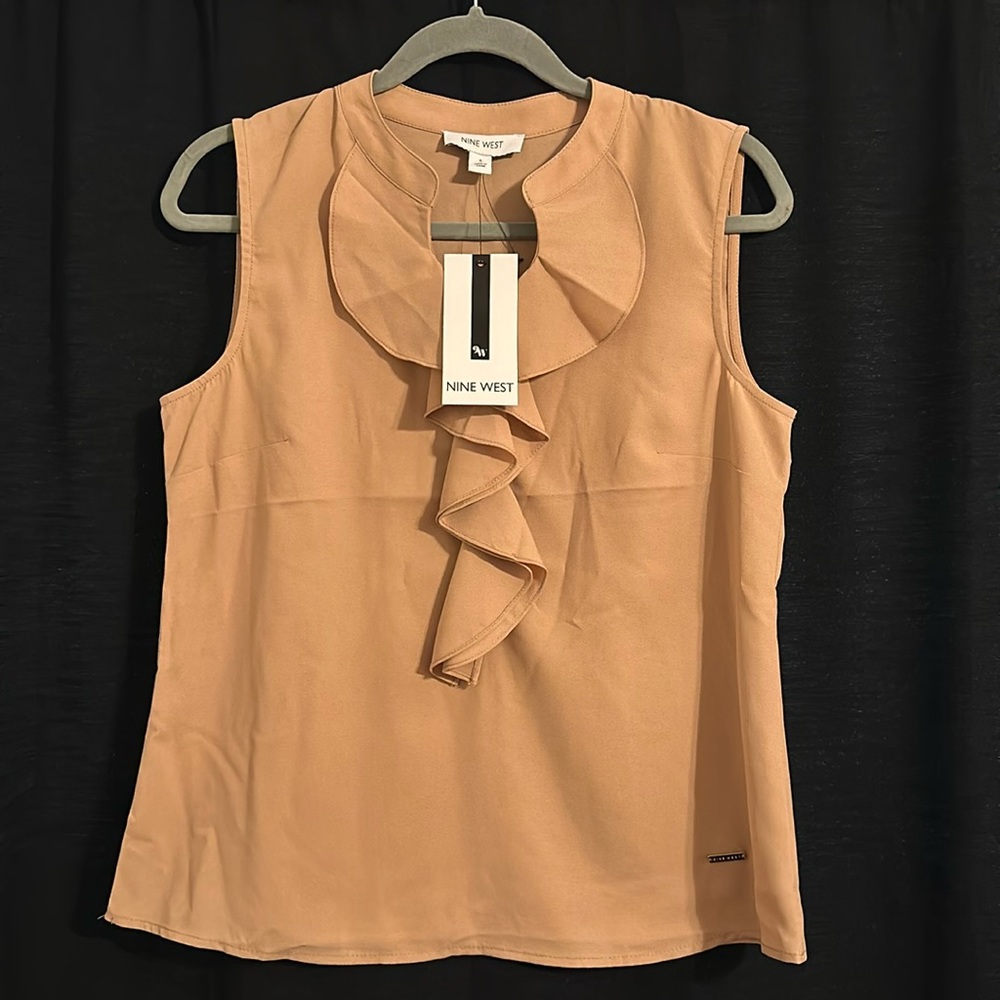 NWT Nine West Tan Blouse
